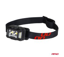 Galvas LED lukturis ar sensoru 2xXPG+10SMD 1800mAh SUPER BRIGHT AMIO 04668