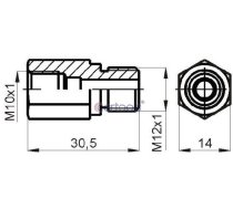Metāla caurules savienojums M12x1 / M10x1 CERTOOLS ZL-0014