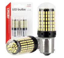 Spuldzīte LED 2gab P21W 12V / 24v R10W R5W BA15s 4SMD BALTA AMIO 04473