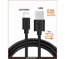 USB charging cable lightining 2.4A 1m ALBURNUS 51612