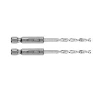 Urbis metālam 3mm 2gab komplekts HEX 1/4 / HSS / DIN338 GRAPHITE 54T702