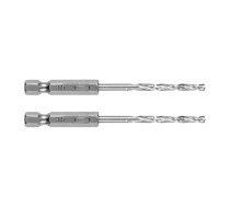 Urbis metālam 3.5mm 2gab komplekts HEX 1/4 / HSS / DIN338 GRAPHITE 54T704
