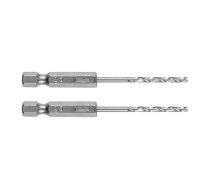Urbis metālam 2.5mm 2gab komplekts HEX 1/4 / HSS / DIN338 GRAPHITE 54T701