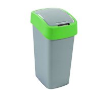 CURVER Atkritumu tvertne FLIP BIN 50 L sudraba / zaļa