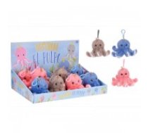 Mīksta rotaļlieta astoņkājis Plush Octopus Bagclip El Pulpo 3 assorted 10cm 49373