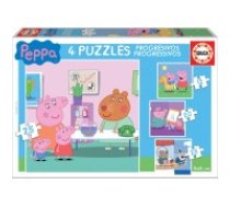 Puzles mazuļiem Educa Borras Puzzles Progressive Peppa Pig 12 - 16 - 20 - 25 pcs 16817