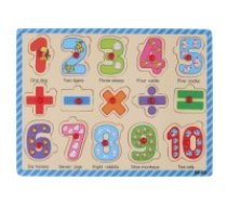 Koka attīstoša puzle Wooden Puzzle Numbers ZKB-018