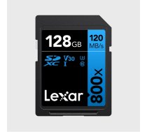 Atmiņas karte LEXAR Professional 800x SDHC UHS-I cards, C10 (V30) U3, R120/45MB 128GB