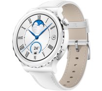 Viedpulksteņi Huawei Watch GT 3 Pro Ceramic 43mm, balta/balta āda