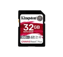 Kingston Canvas React Plus 32GB SDHC Memory Card (Black UHS-II U3 ​​Class 10 V90) (SDR2/32GB)