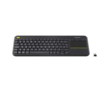 Logitech K400 Plus Keyboard France Wireless Touch Black Keyboard wireless 5099206059276 (920-007129)