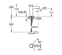 Washbasin faucet Grohe Essence 34294001 (34294001)