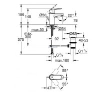 Washbasin faucet Grohe Eurosmart Cosmopolitan 32825000 (AB039)