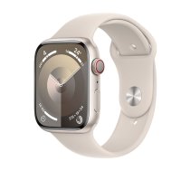 Watch Apple Watch Series 9 LTE 45mm Starlight Aluminium Case with Sport Band S/M - Starlight