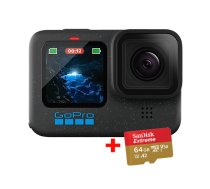 GoPro Hero 12 Bundle with SD Card 64GB - Black