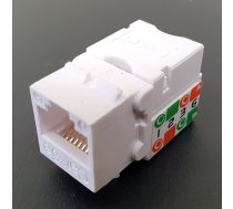 Datu ligzda RJ45 Cat5e UTP neekranēta balta, Keystone, IDC EXCEL / 100-010