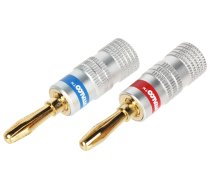 PAIR OF BANANA-TYPE PLUGS BAN-PLUG-HQ SARKANS + ZILS VITALCO