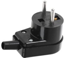 Stūra kontaktdakša 220-05 16A 250V IP20 BLACK VIPLAST 220-05