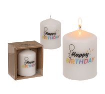 Cilindriska svece "Happy Birthday"