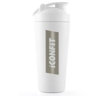 ICONFIT Stainless Steel Shaker 800ml, White sporta pudele