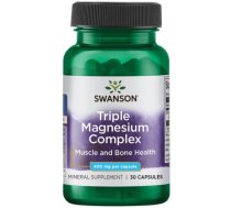 SWANSON Triple Magnesium Complex 400 mg 30 Vegan Caps uztura bagātinātājs
