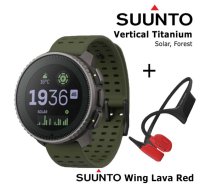 SUUNTO Vertical, Titanium Solar Forest + Suunto Wing Lava Red sporta pulkstenis