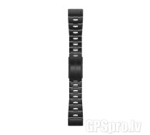 GARMIN Fenix 6X 26mm QuickFit Watch Band, Vented Titanium Bracelet with Carbon Gray DLC Coating