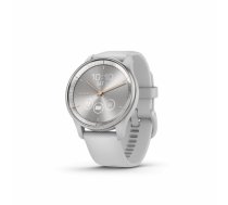 GARMIN Vivomove Trend Silver Stainless Steel Bezel with Mist Grey Case and Silicone band sporta pulkstenis