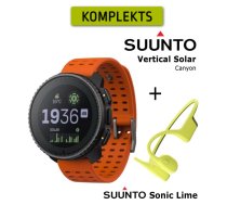 SUUNTO Vertical Solar, Canyon + Suunto Sonic Lime sporta pulkstenis