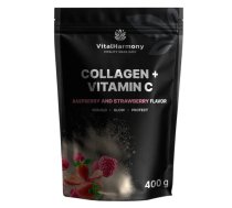 Vital Harmony Collagen + Vitamin C 400g, Raspberry Strawberry sporta uzturs