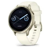 GARMIN Venu 4 - 41mm, Lunar Gold with Bone Silicone Band sporta pulkstenis