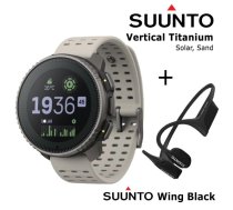 SUUNTO Vertical, Titanium Solar Sand + Suunto Wing Black sporta pulkstenis