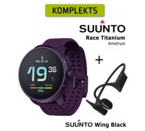 SUUNTO Race, Titanium Amethyst + Suunto Wing Black sporta pulkstenis
