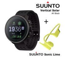 SUUNTO Vertical Solar, All Black + Suunto Sonic Lime sporta pulkstenis