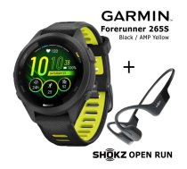 GARMIN Forerunner 265S Black, Yellow + Shokz Open Run Black sporta pulkstenis