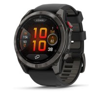 GARMIN fēnix® 8 Pro – 51 mm, AMOLED, Sapphire, Carbon grey DLC titanium with Black/pebble sporta pulkstenis