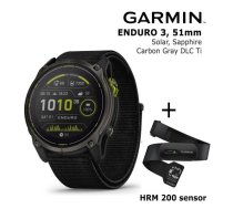 GARMIN Enduro 3 – 51 mm, Solar, Sapphire + HRM 200 Sensor sporta pulkstenis