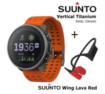 SUUNTO Vertical, Titanium Solar Canyon + Suunto Wing Lava Red sporta pulkstenis