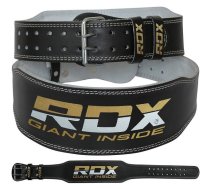 RDX 4" LEATHER WEIGHTLIFTING FITNESS GYM BELT Black Gold XL josta (RDX jostaa)