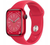 APPLE Watch Series 8 GPS 41mm RED Aluminium Case with RED Sport Band sporta pulkstenis