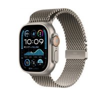APPLE Watch Ultra 2 GPS + Cellular 49mm Natural Titanium Case / Natural Titanium Milanese Loop L sporta pulkstenis