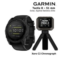 GARMIN Tactix 8 – 51 mm, Solar, Applied Balistics Elite + Xero C2 Chronograph sporta pulkstenis