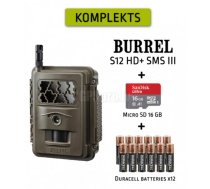 BURREL S12 2G HD+ MMS III + MicroSD 16GB + Duracell Baterijas 12 gab. meža kamera