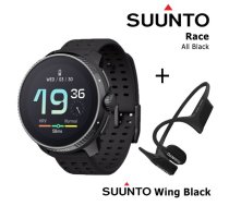 SUUNTO Race, All Black + Suunto Wing Black sporta pulkstenis