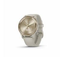 GARMIN Vivomove Trend Cream Gold Stainless Steel Bezel with French Grey Case and Silicone Band sporta pulkstenis