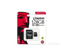 KINGSTON Memory Micro SDXC 128 GB Class 10 UHS-I 80MB/s atmiņas karte