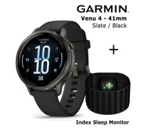 GARMIN Venu 4 - 41mm, Slate with Black + Index Sleep Monitor sporta pulkstenis