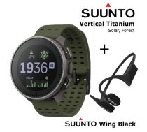 SUUNTO Vertical, Titanium Solar Forest + Suunto Wing Black sporta pulkstenis