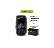 GARMIN STRIKER VIVID 4CV AR GT20-TM SONĀRU + AKUMULATORS 9AH 12V eholote