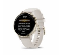 GARMIN Venu 3S, Ivory + Soft Gold sporta pulkstenis